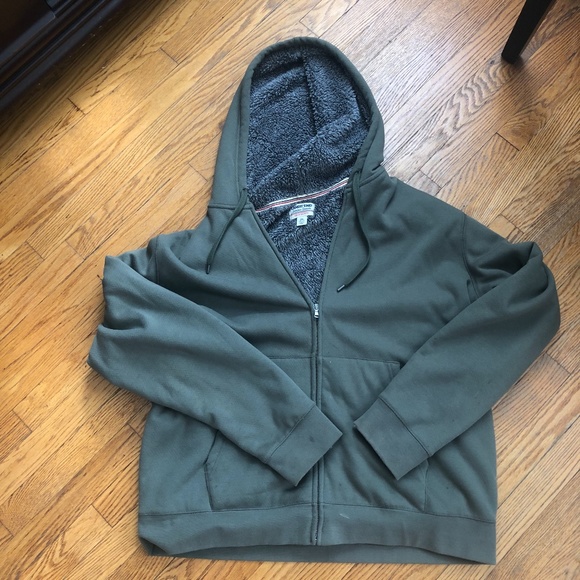 Lands' End Other - LANDS END , SUPER COZY SHERPA HOODIE, OLIVE, XXL